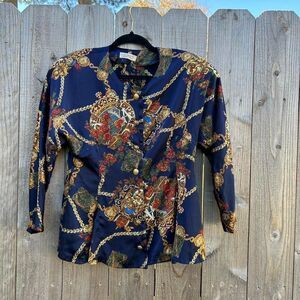 Via valent regency button‎ down satin Medium